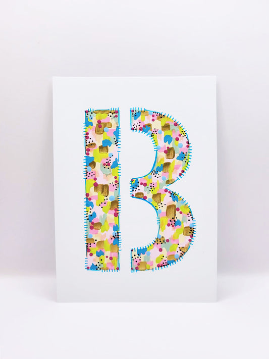 Painted Initial "B"